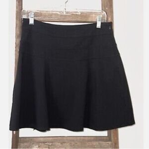 Athleta Sport Skirt Sz 12 Blk RN 54023 Thick Poly Blend L 20” W32” Flared